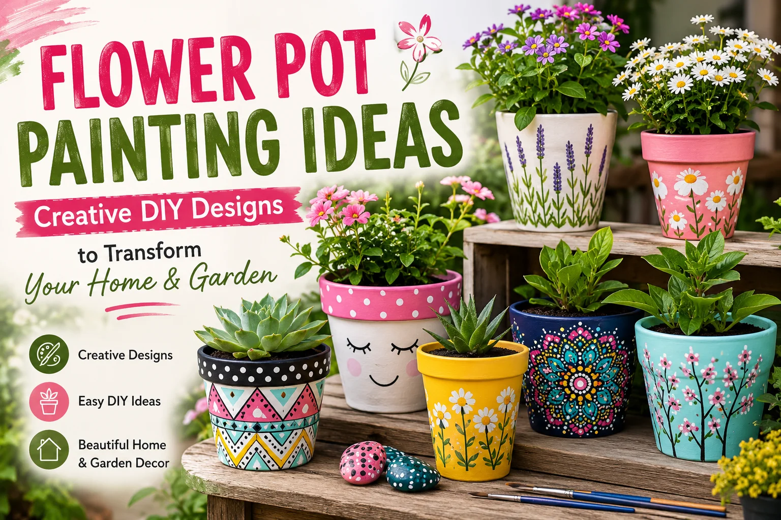 Flower pot painting ideas
